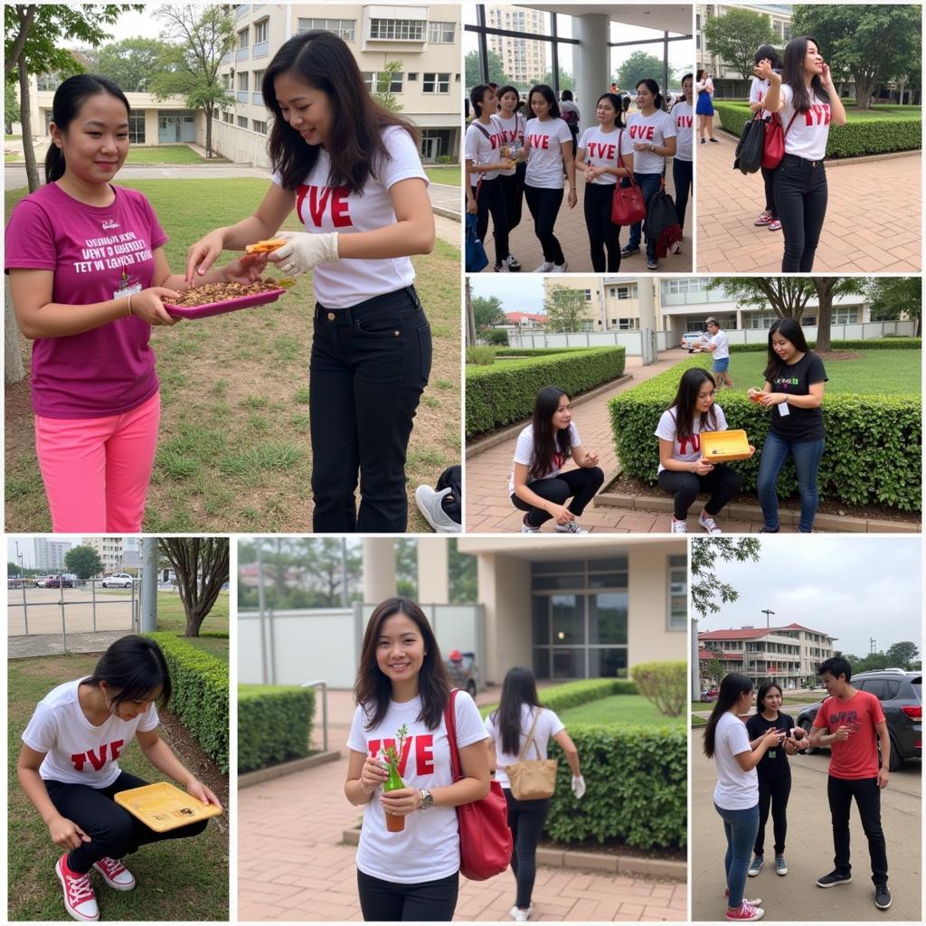 Hoang Thuy participating in philanthropic activities