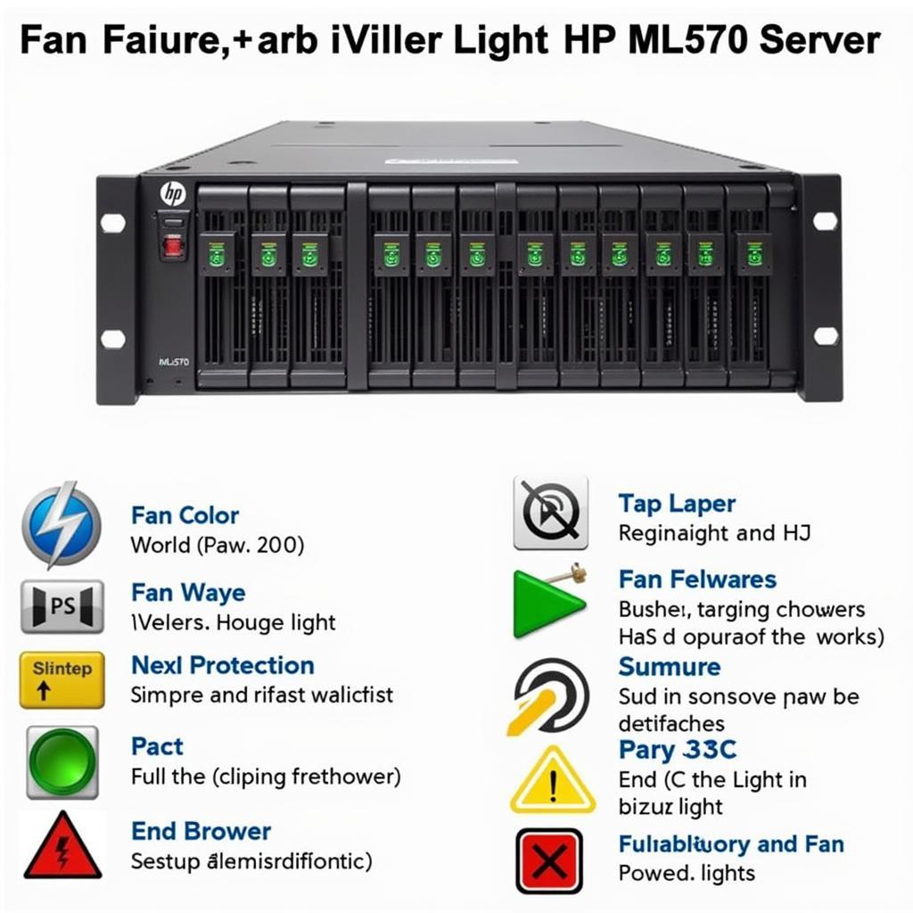 HP ML570 fan failure warning lights