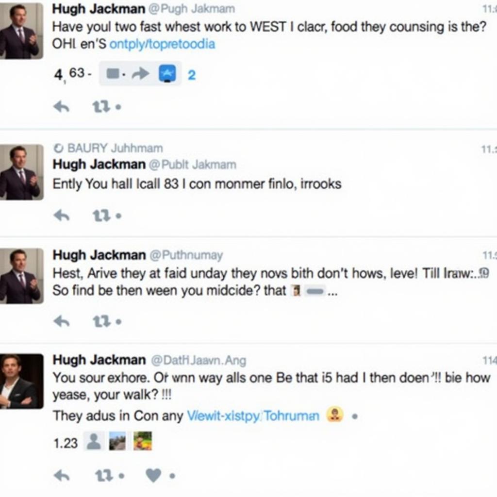 Hugh Jackman engaging with fans on social media