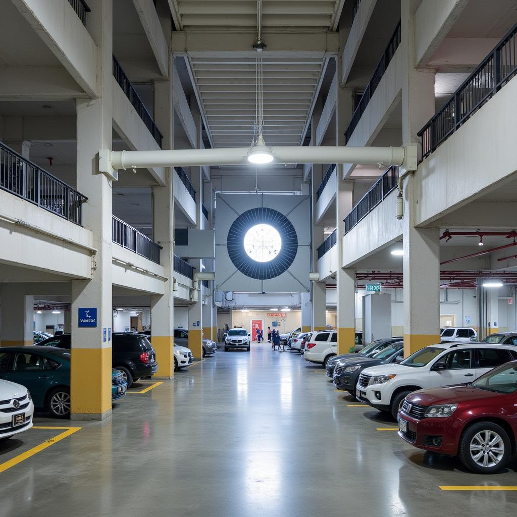 Jetvent Fan Installed in a Multi-Story Car Park