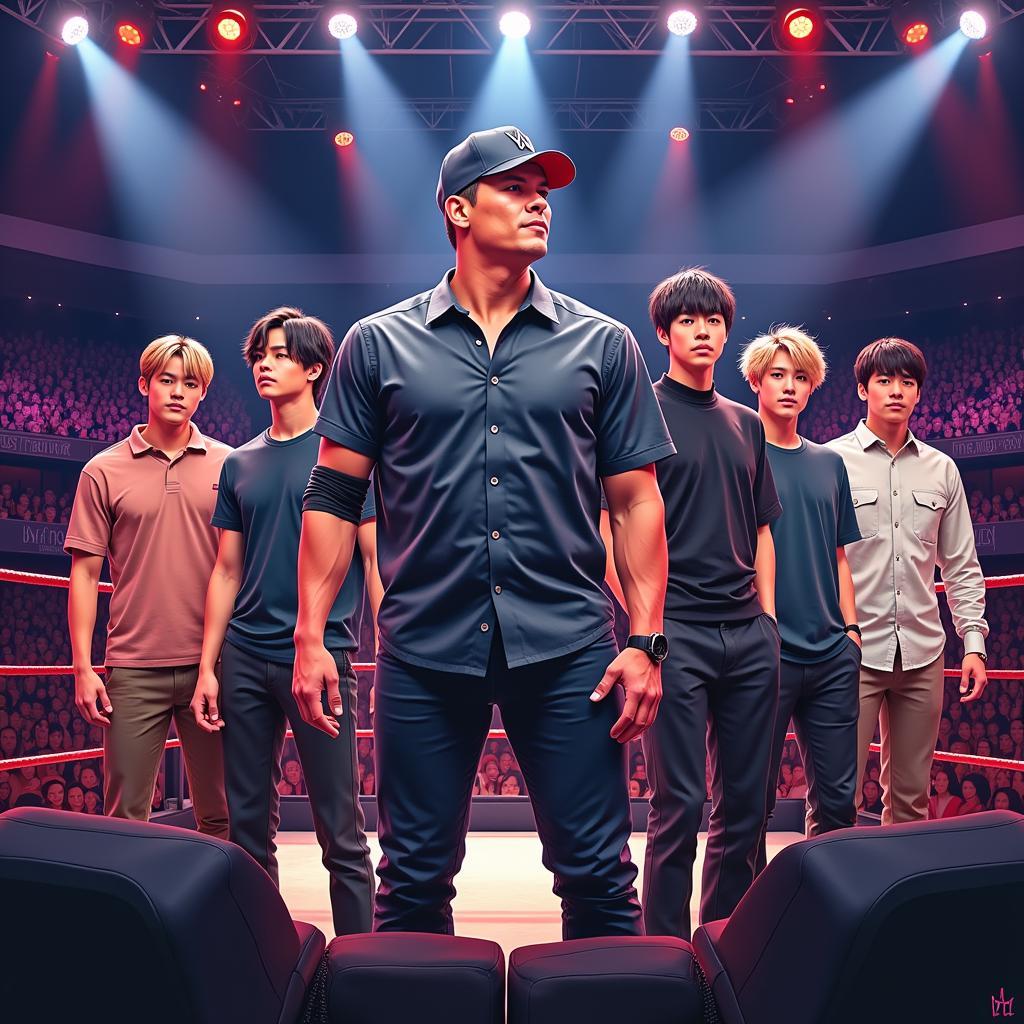 John Cena BTS Crossover Fanart