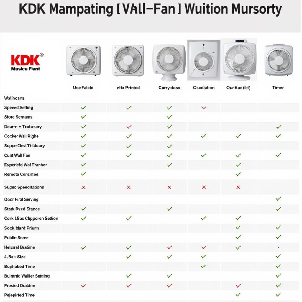 Comparing KDK Wall Fan Models