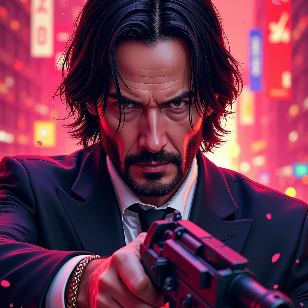 Keanu Reeves Digital Painting Fan Art