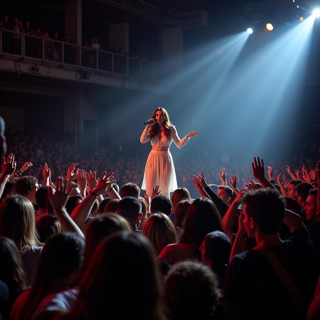 Lana Del Rey performing live in concert for her Israeli fans