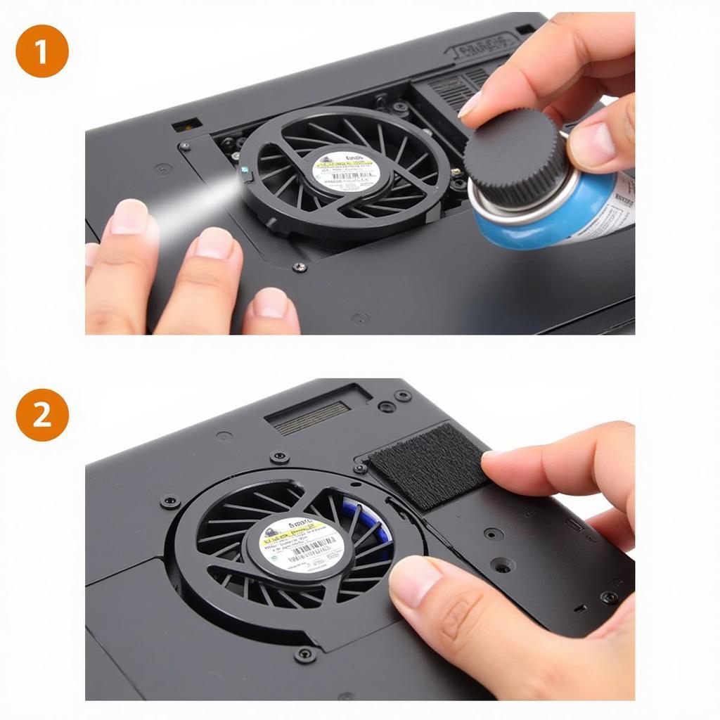 Cleaning a Laptop N66 Fan