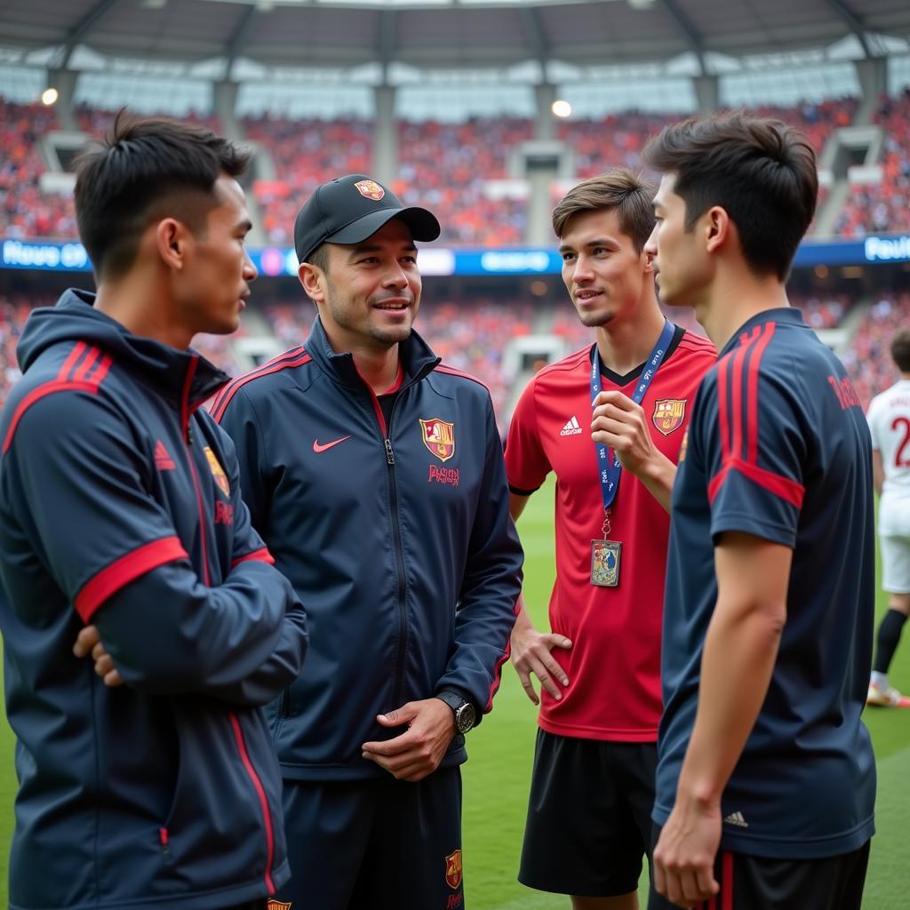 Laqin Fan Engaging with the Football Community