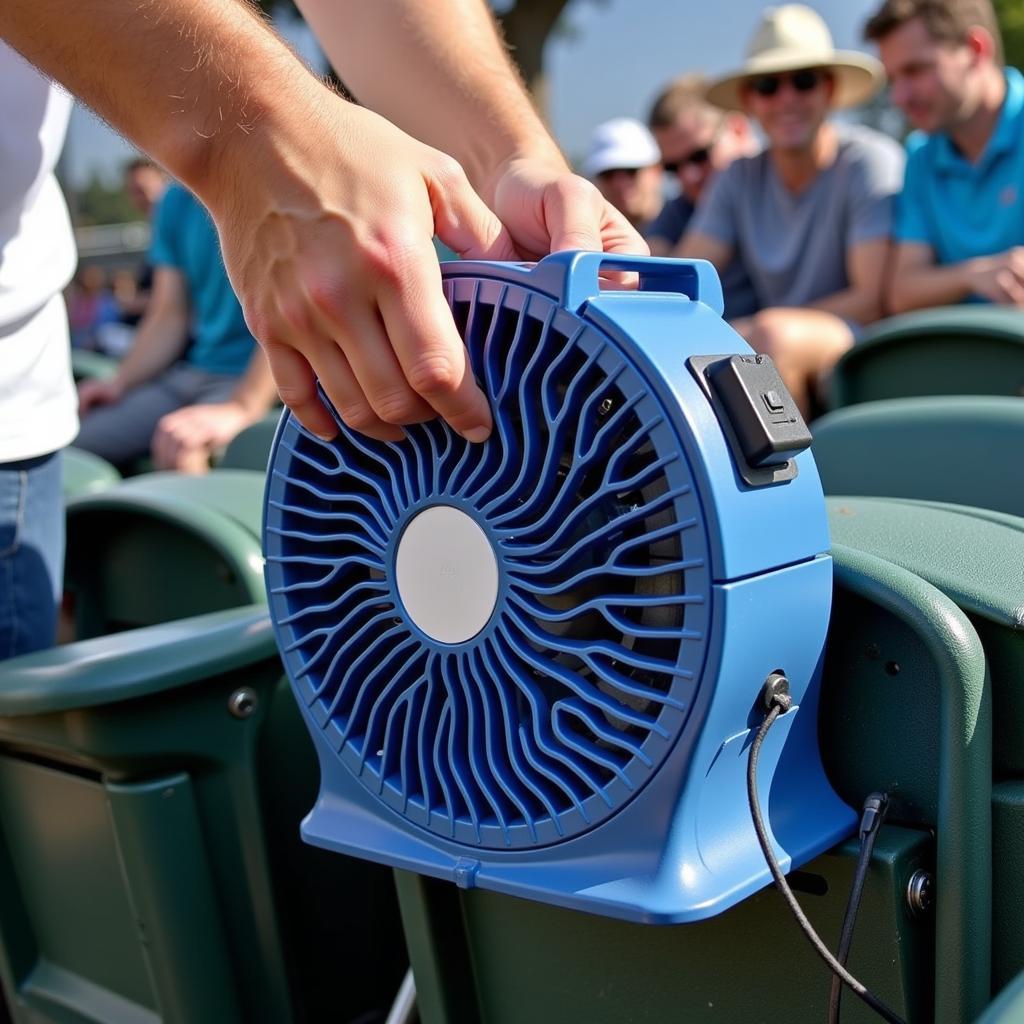 Fan-Powered Cooling System for Stadium Seats