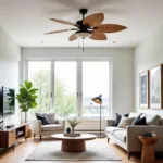 Leaf Ceiling Fan in a Canadian Living Room