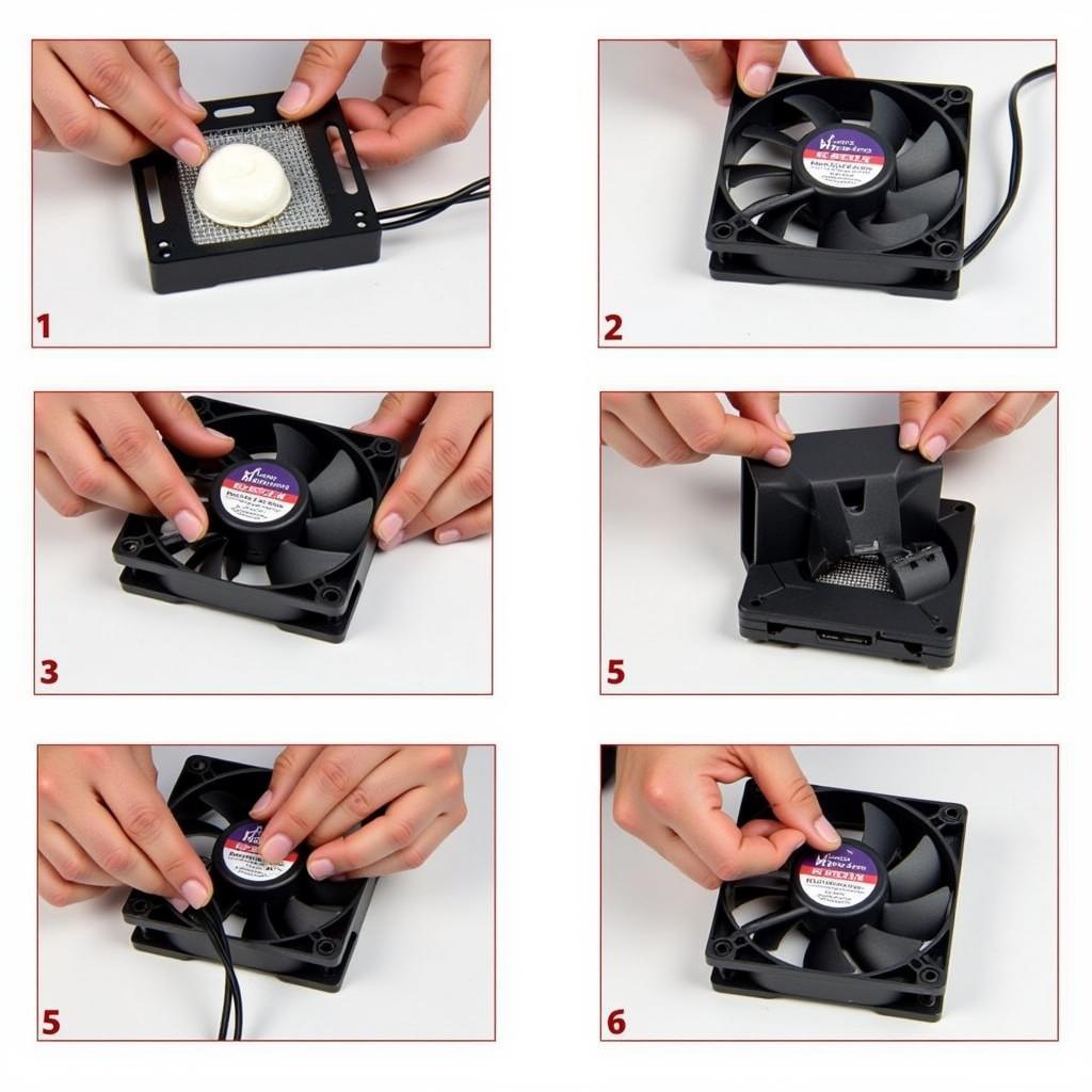 Step-by-step guide on how to install a Leto 2 CPU fan on a motherboard.