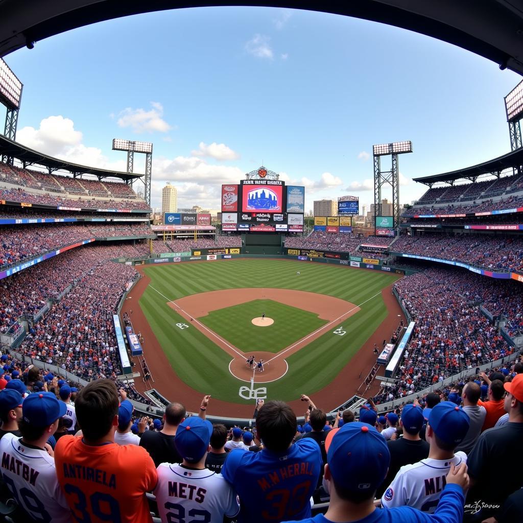 Mets Fans Cheering at Citi Field