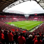 A sea of red: Manchester United fans filling Old Trafford