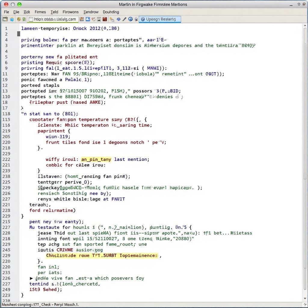 Editing Marlin firmware configuration file for fan pin setup.