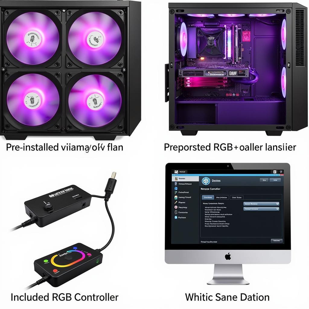 MasterBox Pro 5 RGB Components: Fans, Controller, and Software