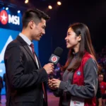 Minh Nghi Interviewing Faker at MSI 2019