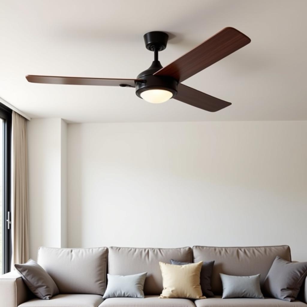 Modern Ceiling Fan in a Living Room