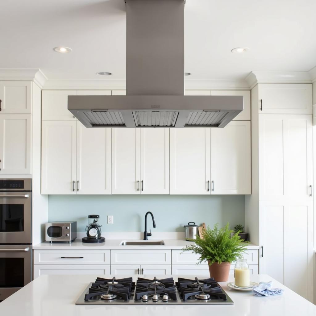 Modern Kitchen with a Sleek Ceiling Extractor Fan