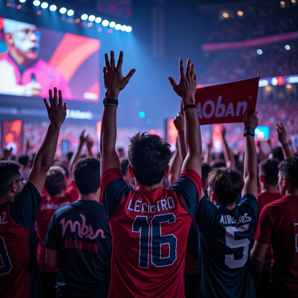 Passionate Esports Fans Cheering