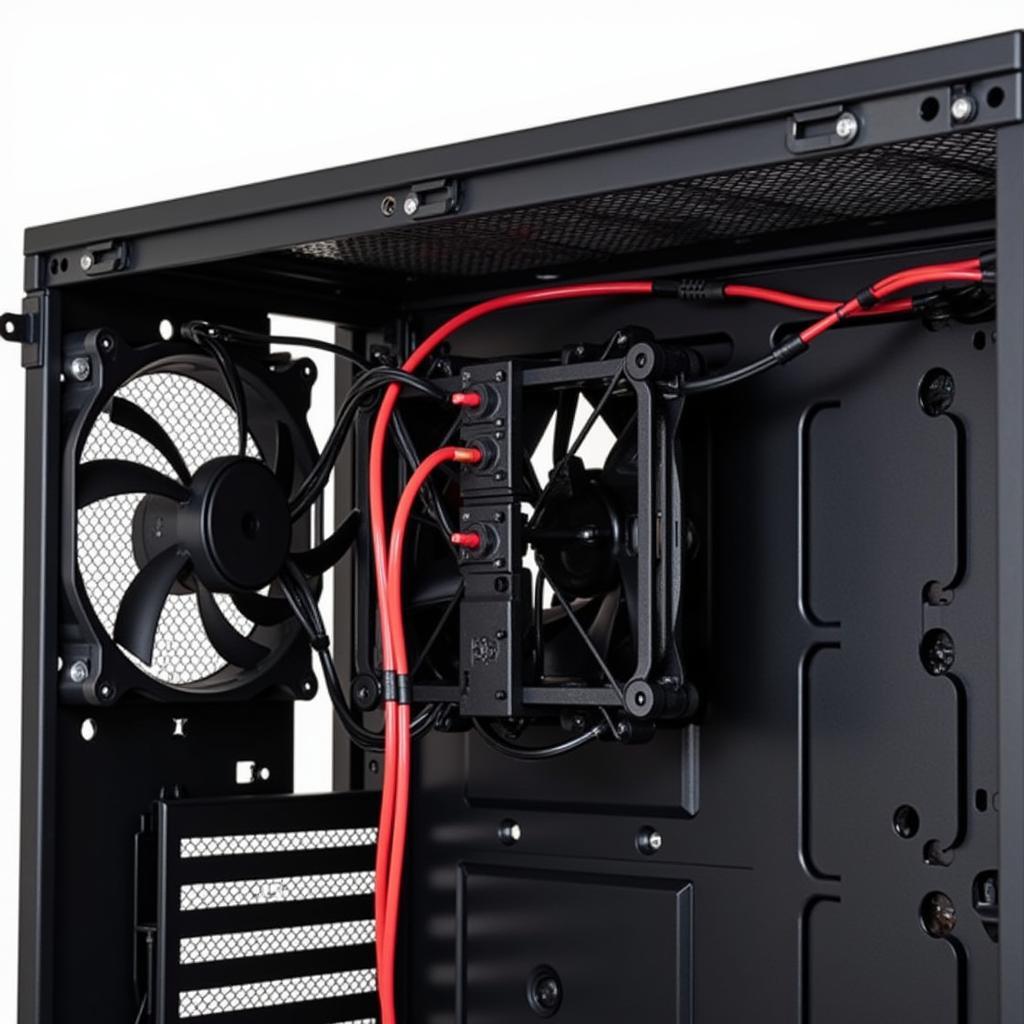 PC Case with Installed Fan Hub