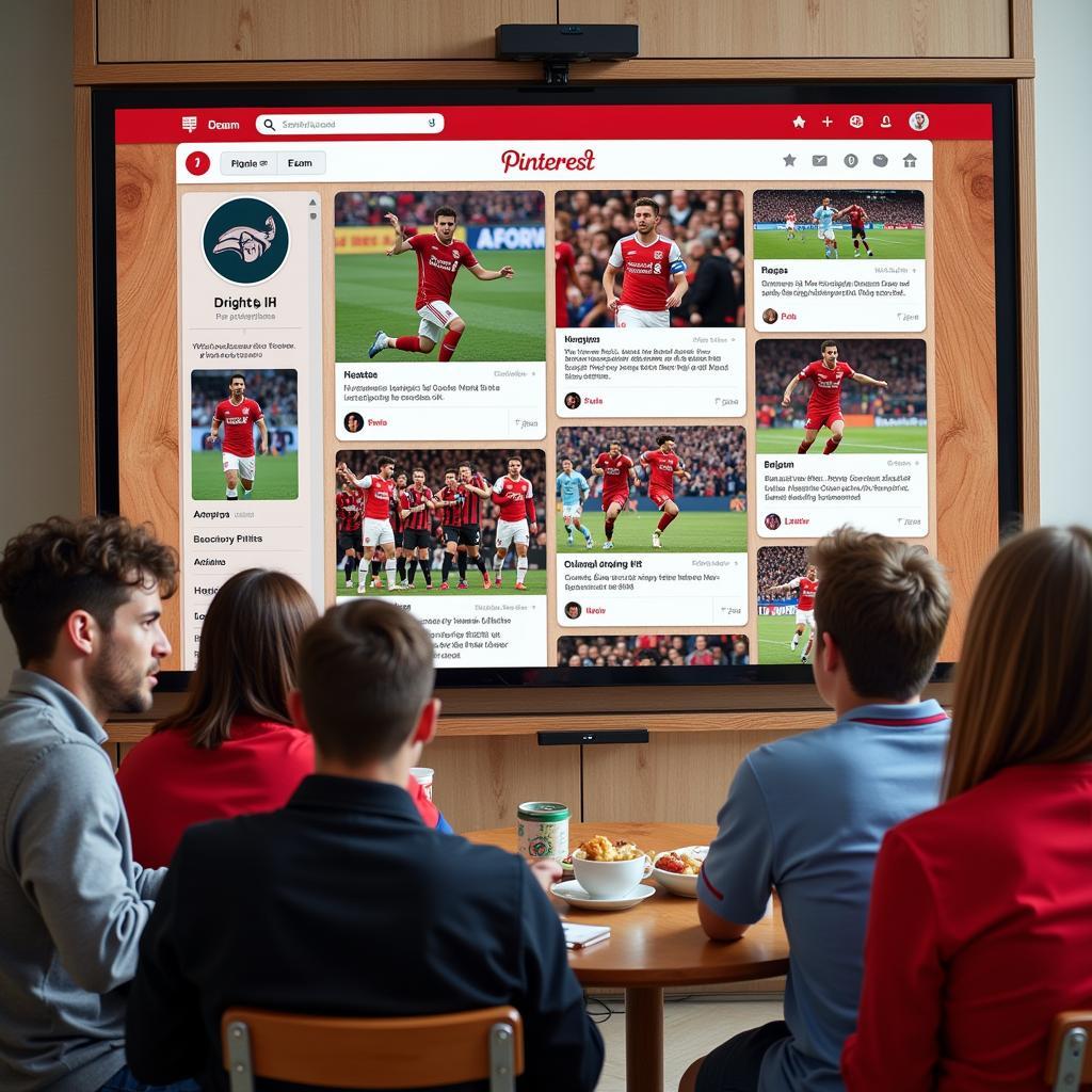 Connecting with fellow football fans on Pinterest