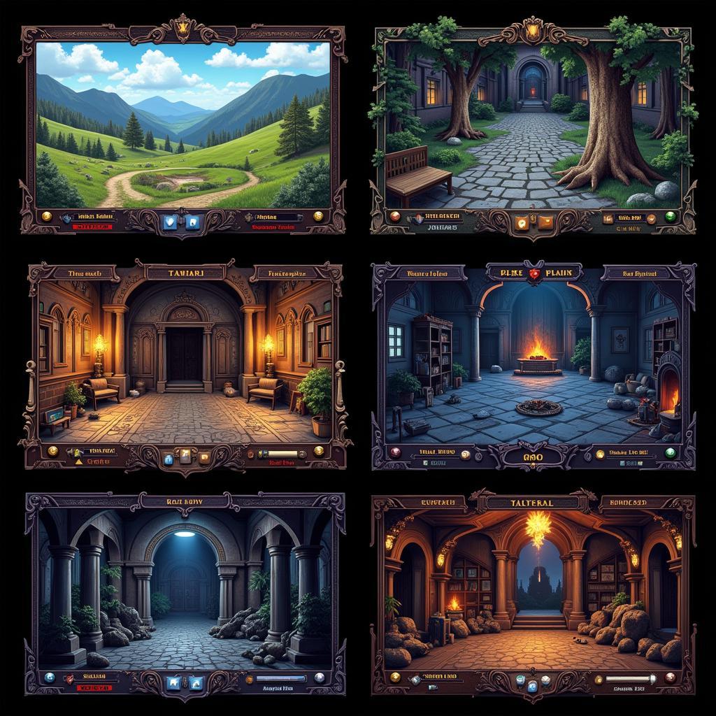 Different Pokemon fan game genres represented by in-game screenshots, including classic RPG, puzzle, and roguelike elements.