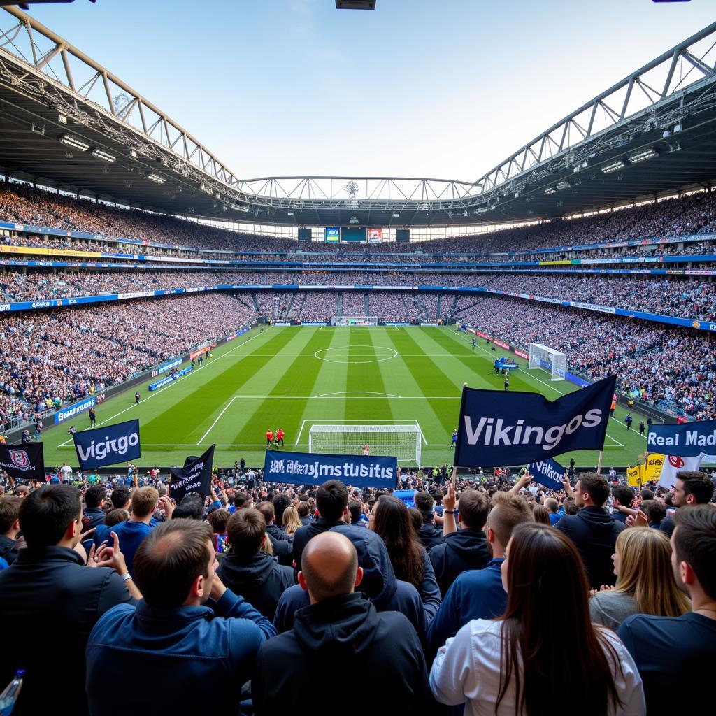 Real Madrid fans displaying banners with nicknames