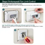 Replacing a Honeywell fan limit control with proper safety measures.