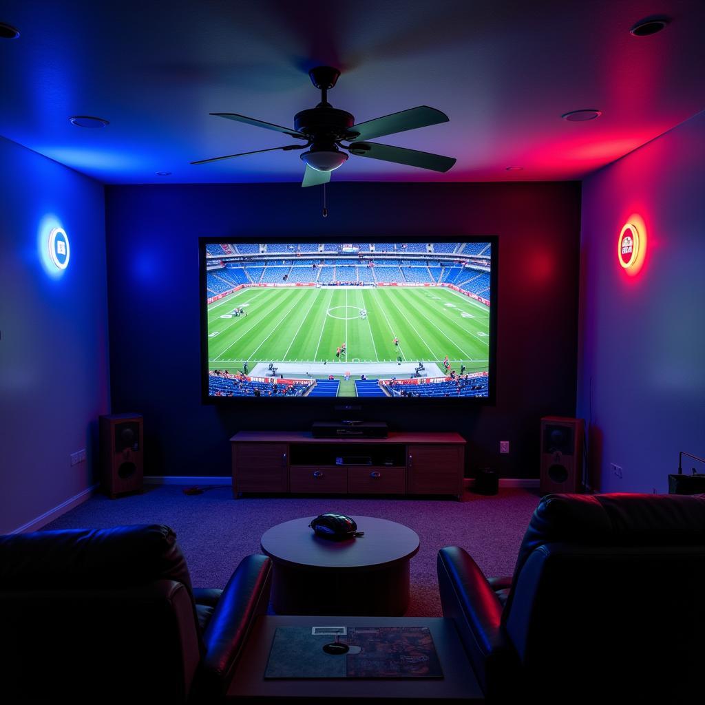 RGB Fan LED Lights in a Home Theater Setup