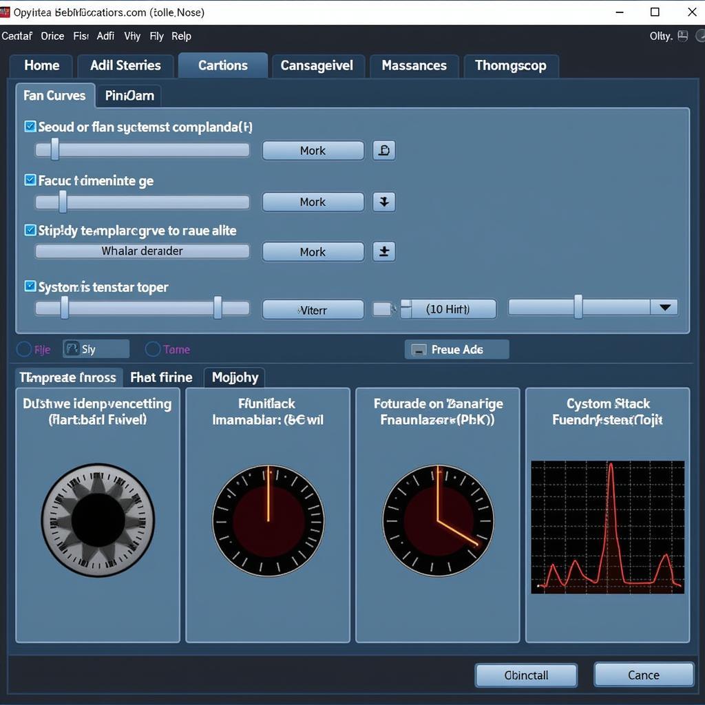 Software interface for fan control