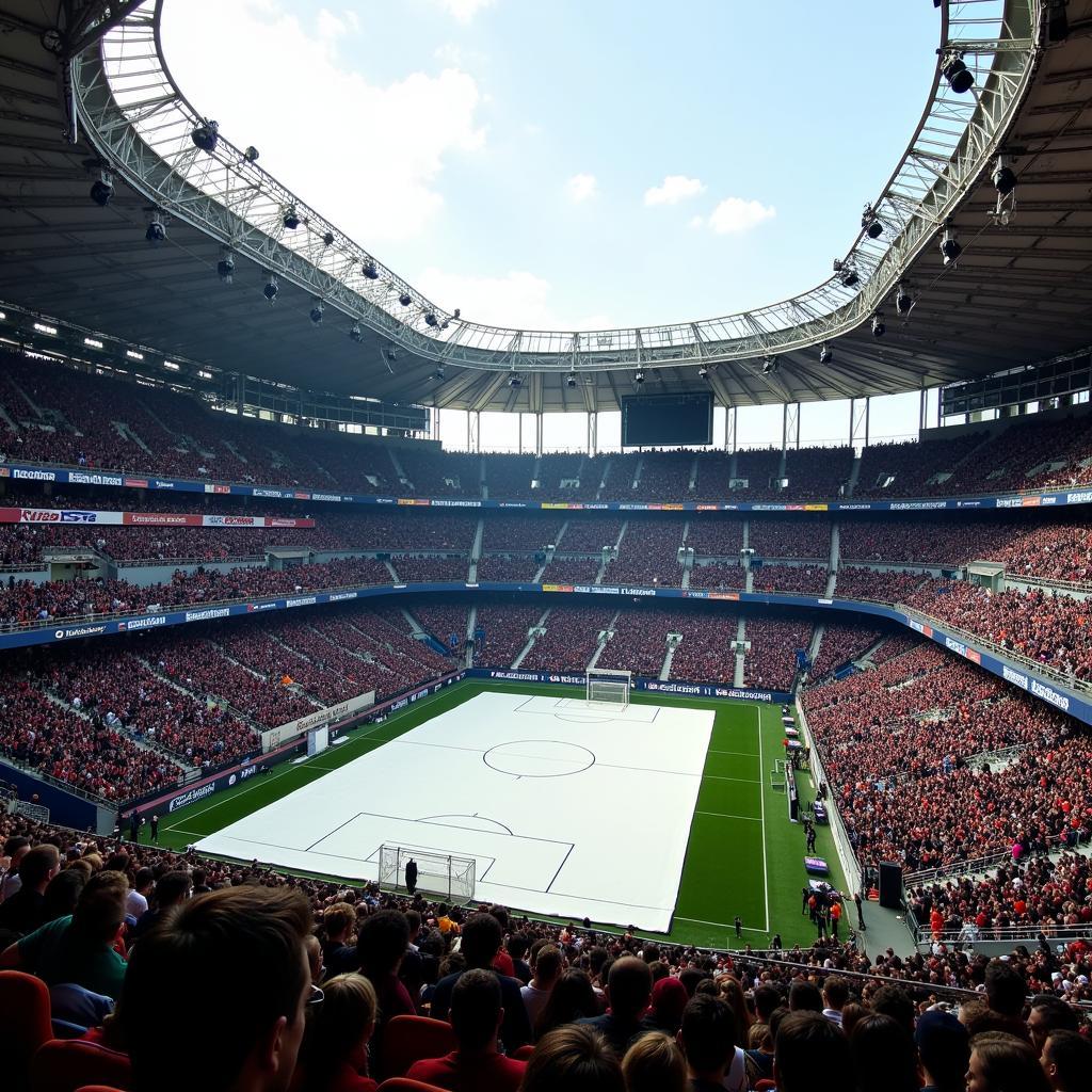 Stadio San Nicola set up for a concert