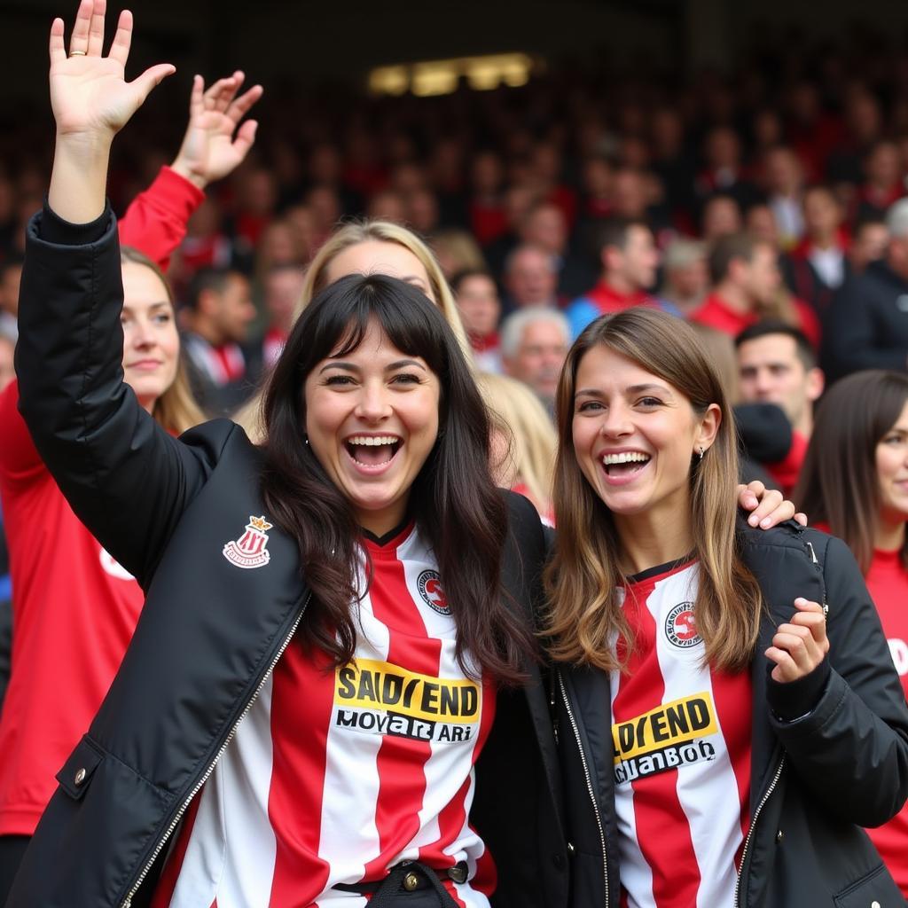 Sunderland Women Celebrating a Goal in 2016