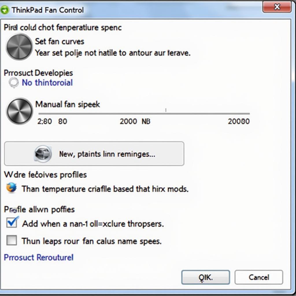 ThinkPad Fan Control Software Screenshot