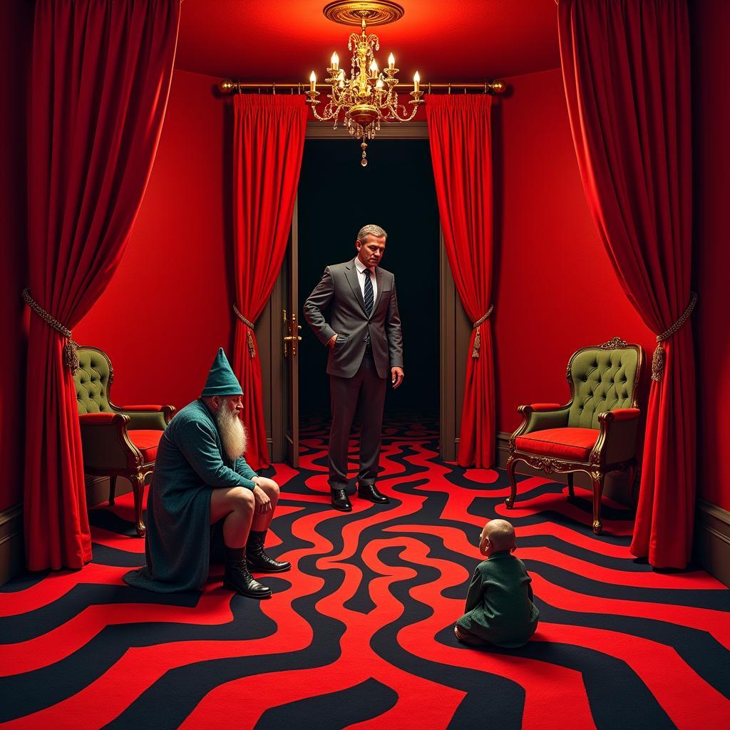 Red Room scene in the Black Lodge.