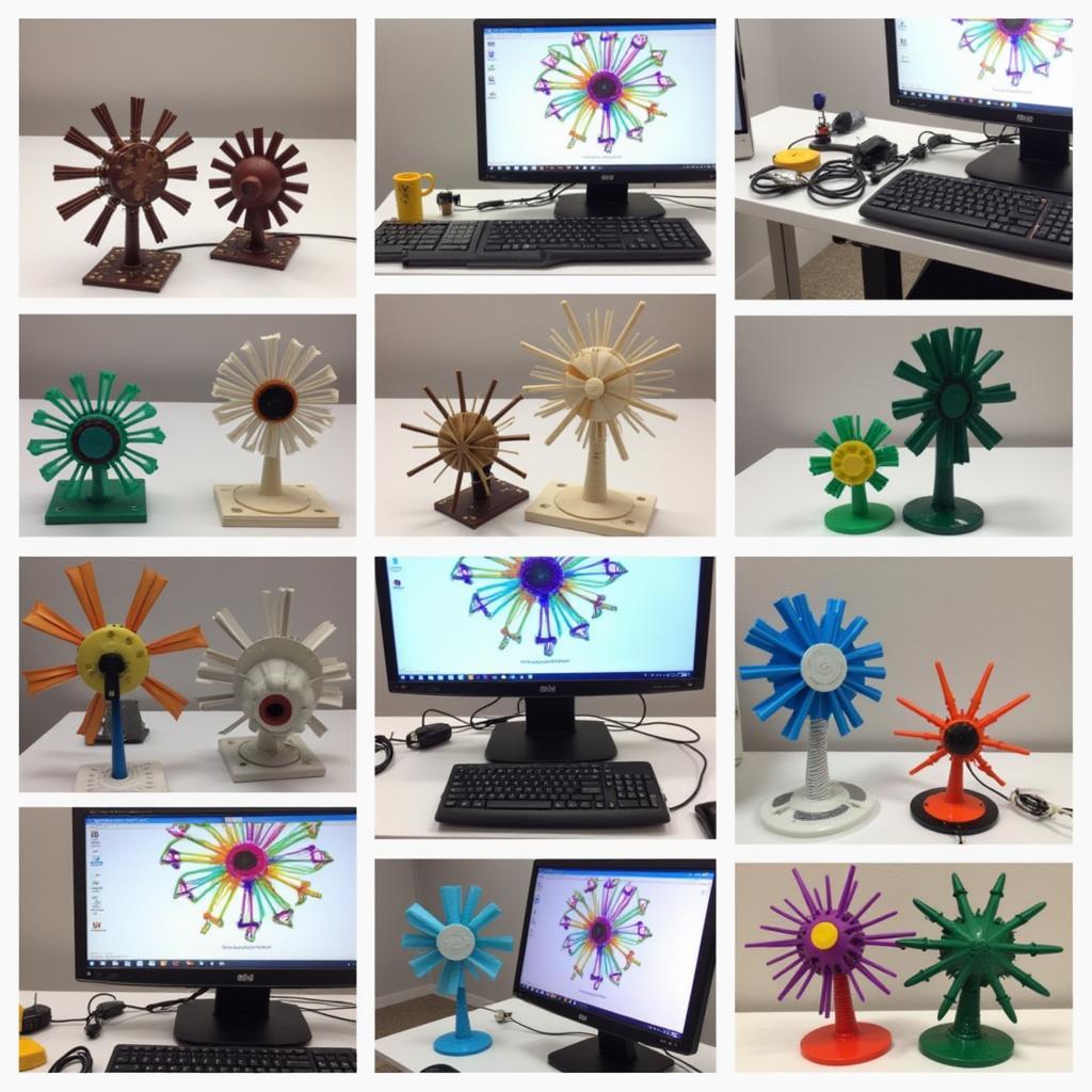 Various 3D Fan Models on Computer