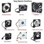 Different types of 9cm fans