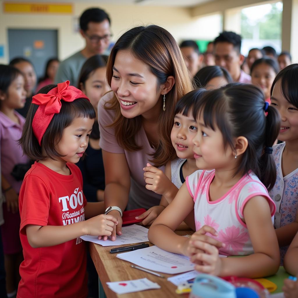 Vietnamese Singer at a Charity Event