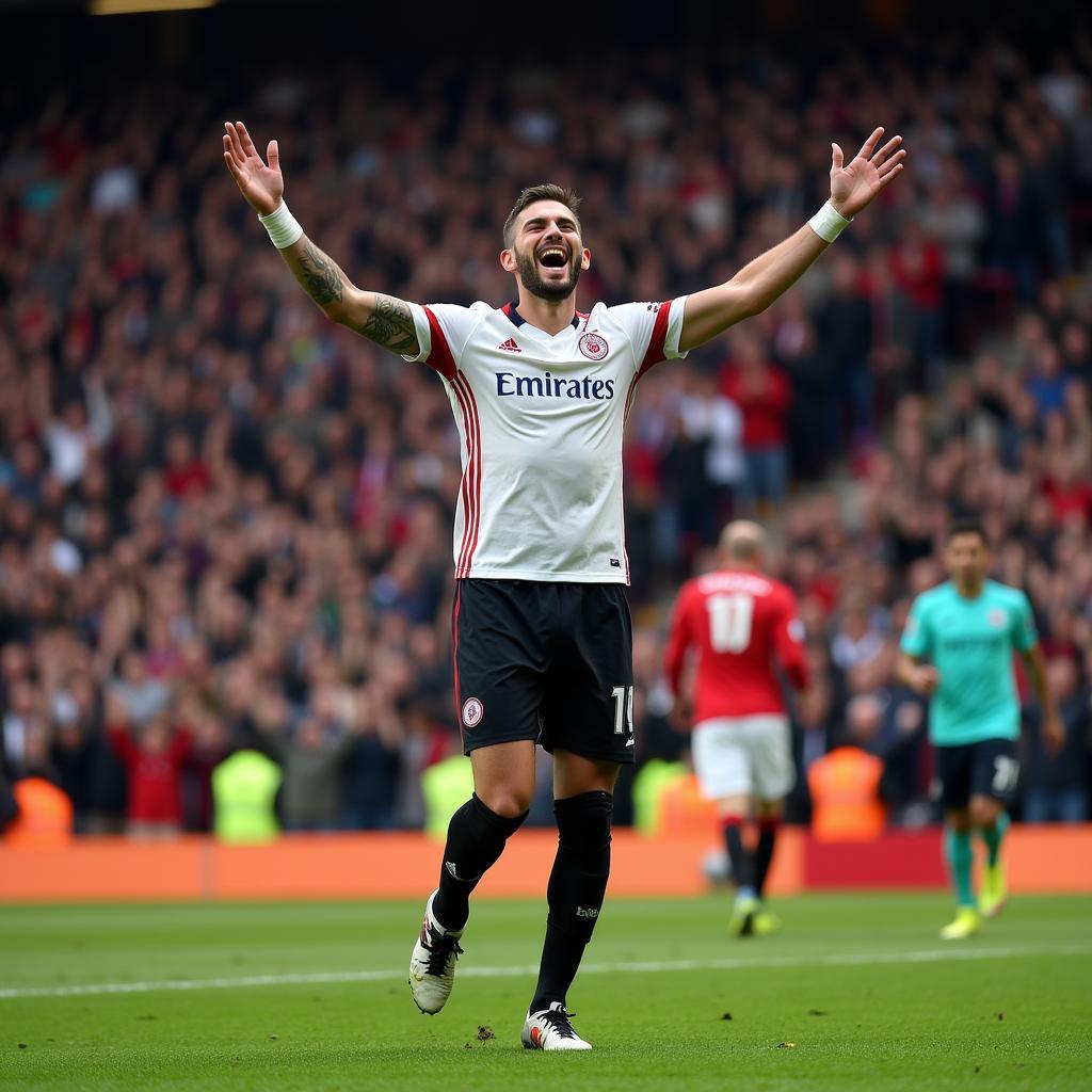 Footballer Performing Windmill Celebration