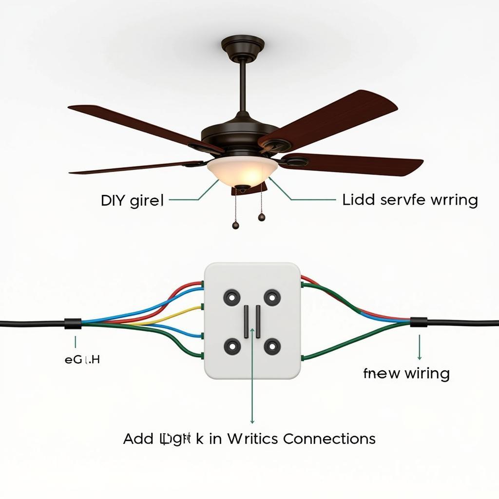 Wiring a DIY Light Kit to a Ceiling Fan