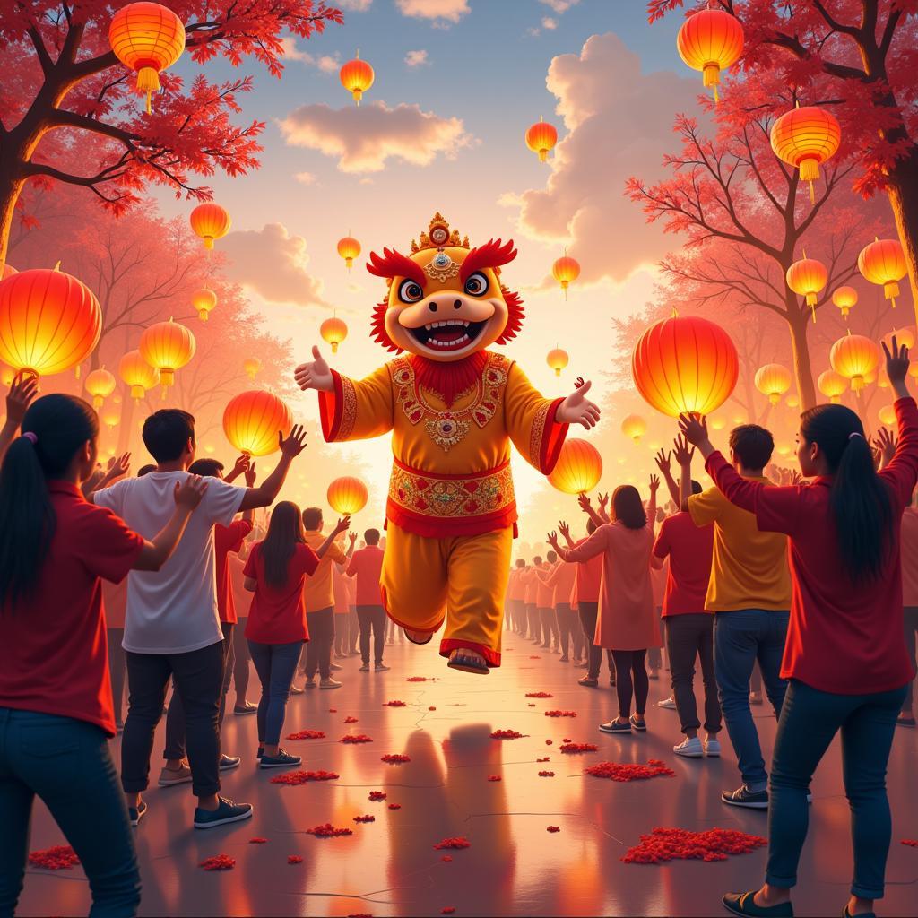 Celebration honoring Wu Xian Flower God