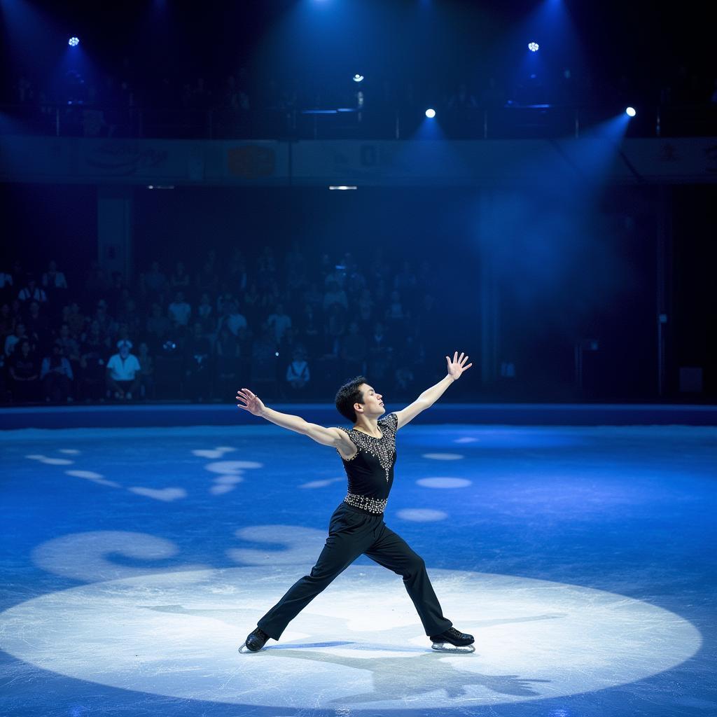 Yuzuru Hanyu performing in his ice show "Prologue"